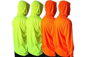Men UPF 50+ Sun Protection Breathable T Shirt Long Sleeve Workout T-Shirts with Hood