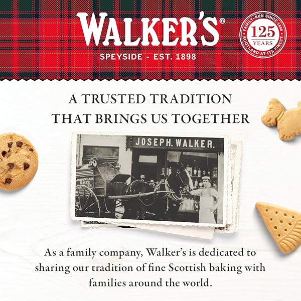 WALKER’S ASSORTED SHORTBREAD COOKIES IN FESTIVE SHAPES– SHORTBREAD COOKIE TIN (12.6 OZ) – INCLUDES CHRISTMAS TREE, BELL, STAR AND SANTA CLAUS SHAPED CHRISTMAS COOKIES IN TIN