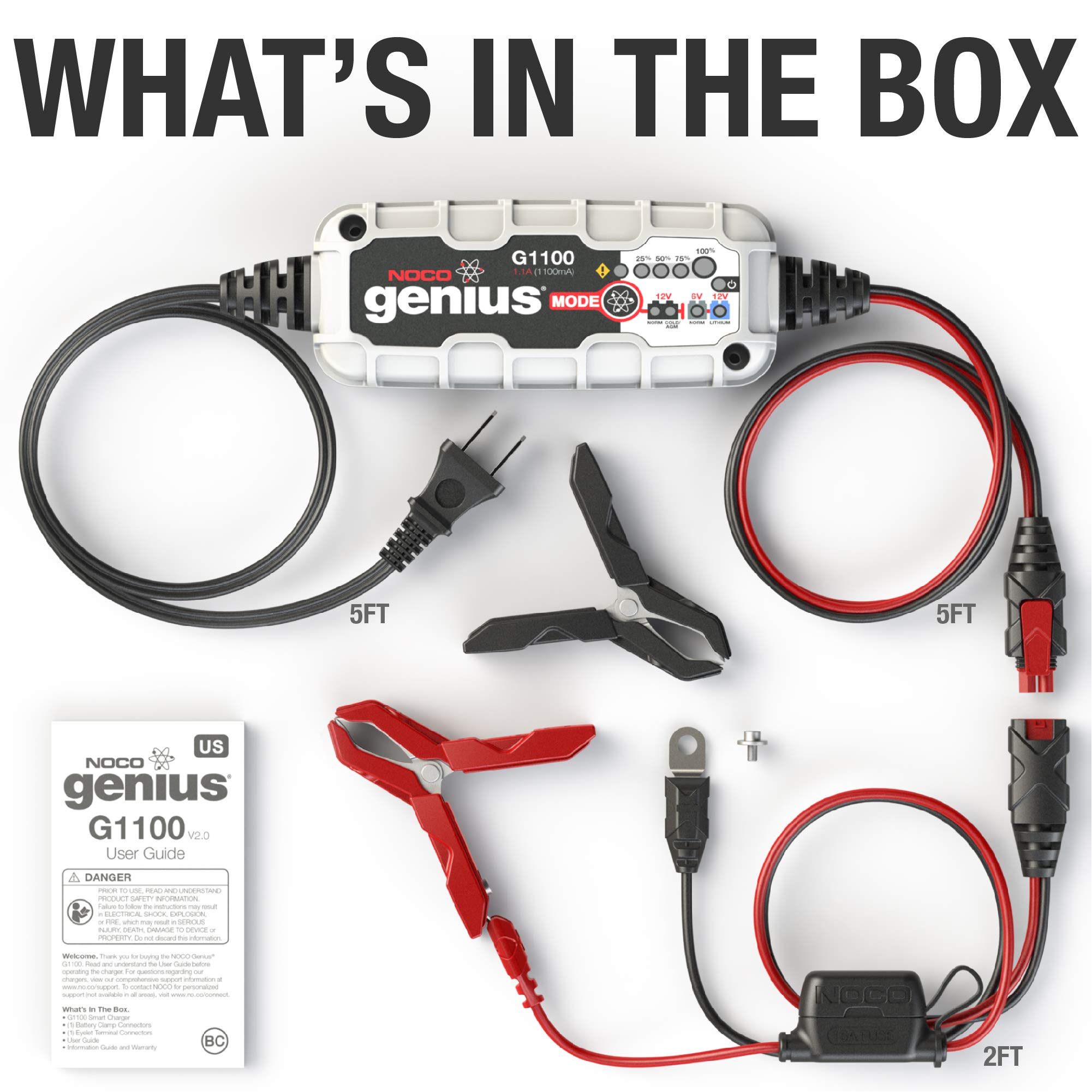 noco-genius-g1100-6v-12v-1-1-amp-battery-charger-and-maintainer-gray