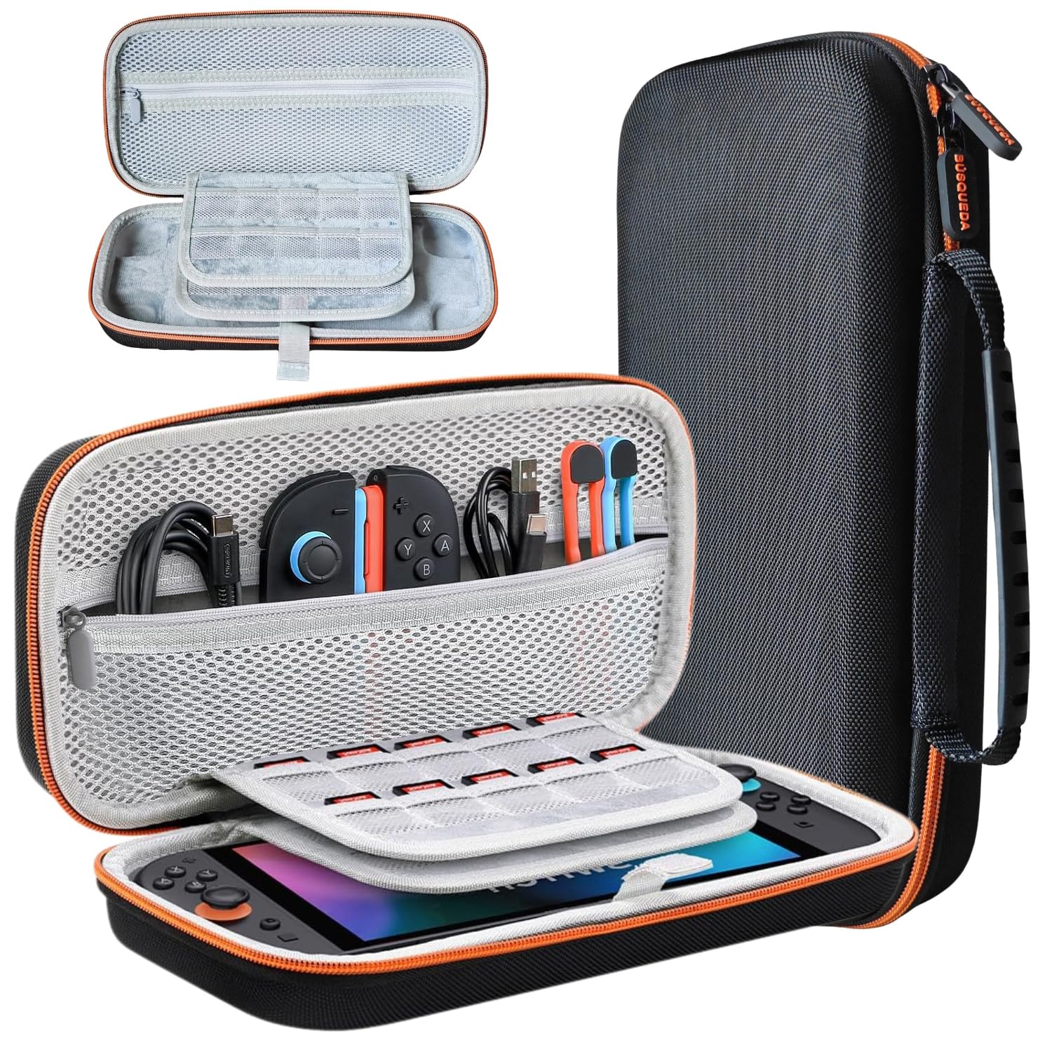 Photo 1 of búsqueda Large Capacity Switch Carrying Case for Nintendo Switch 2 (2025) - 20 Game Cartridges, Hard Shell Portable Travel Pouch, Black