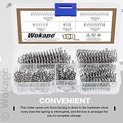 Wokape 100Pcs Compression Springs Assortment Kit, 5