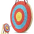 VEVOR Straw Archery Targets, 3 Layers 20" Arrow Target for Backyard, Traditional Solid Round Archery Target Shooting Bow, Hand-Made Arrow Target, Coloured Rope Target Outdoor Hunting Shooting Practice