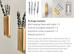 Artificial Eucalyptus with LED Lights Wall Planters