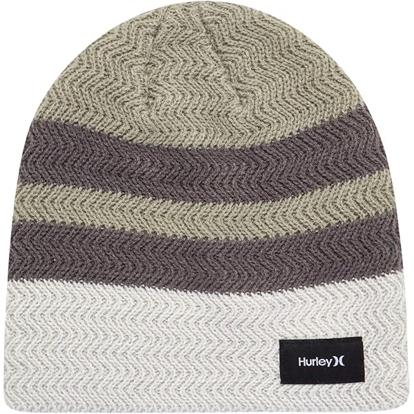 Hurley Berretto Invernale Uomo Gambit Beanie – Doppio Strato, Maglia Rigata, Morbido, Unisex, Autentico