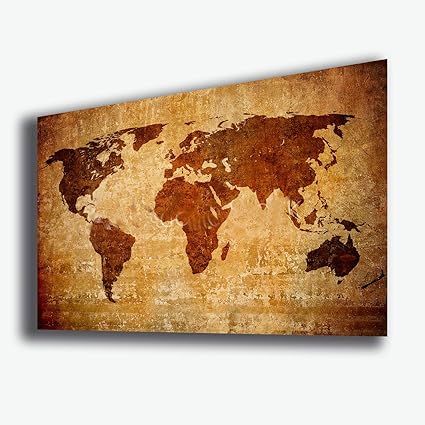 Quadri L C Italia Quadro Mondo 1 Mappamondo Vintage Da Parete 70 X 50 Soggiorno Cucina Ufficio Camera Ragazzi Stampa Su Tela Amazon It Casa E Cucina