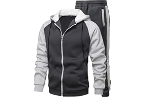 GXAMOY Men's 2 Pieces Tracksuits Running Sports Suits Drawstring Waistband Sweatsuit