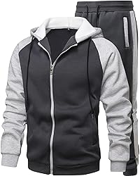 GXAMOY Men's 2 Pieces Tracksuits Running Sports