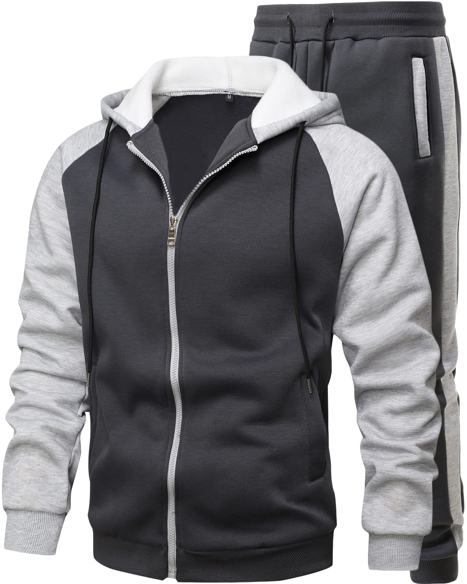 GXAMOY Men's 2 Pieces Tracksuits Running Sports
