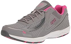 Ryka Womens Dash 3 Walking Shoe, Grey/Pink, 7.5 US