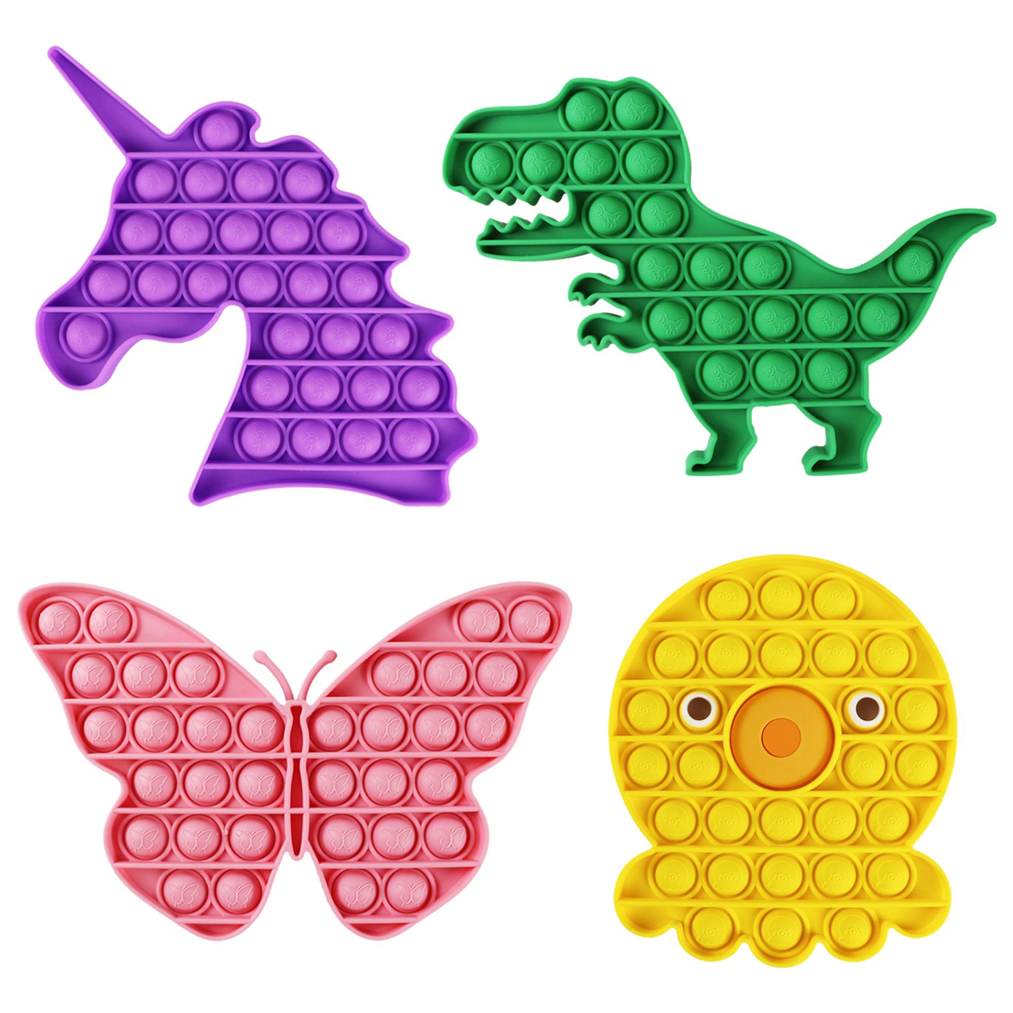 4PCS Fidget Bubble Toys Poppers Fidget Toy Push pop Bubble Sensory Fi | amzdealz