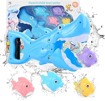 Formizon Badespielzeug Badewanne Spielzeug Kinder Baby Badespielzeug Badespielzeug Mit 4 Fische Jungen Und Madchen Bad Spielzeug Geschenk Fur Kinder Spielzeug 4 Fische Amazon De Spielzeug