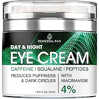 REMEDIAL PAX Eye Cream for Dark Circles and Puffiness, Bags Under Eyes Treatment, Anti-Aging Collagen Eye Cream for Wrinkles,
