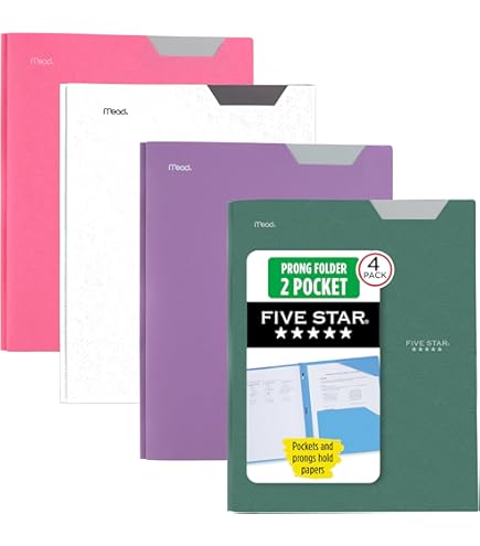 Amazon.com : Mead Five Star 2 Pocket Attach-a-Folder Red : Office