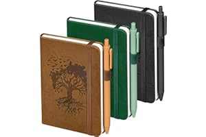 Lined Pocket Notebook Journal: 3 Pack Small Notebooks for Note Taking, A6 Mini Notebook with Pens, Small Notepad with Pen Hol