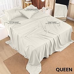 Utopia Bedding Queen Sheet Set – 4 Piece Bed