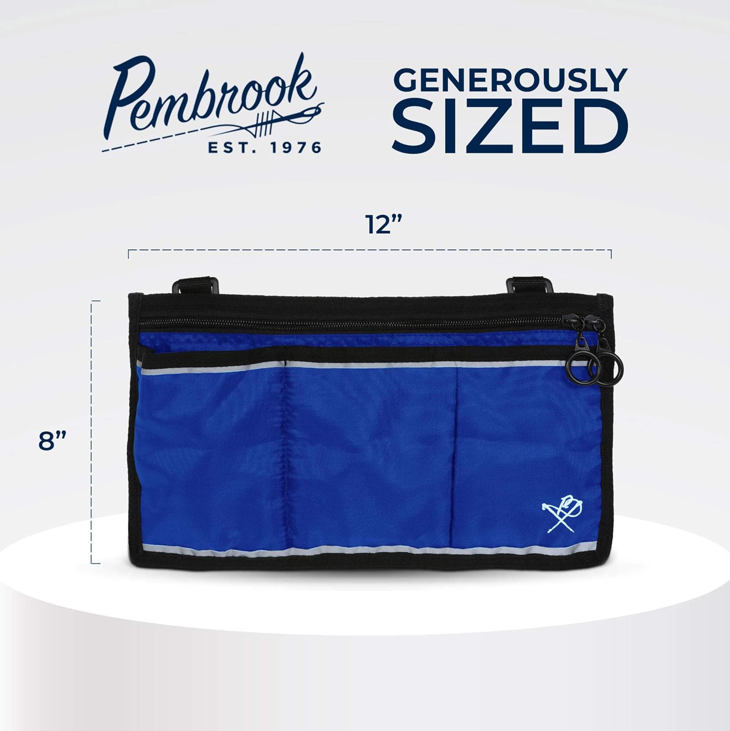 Pembrook Wheelchair Side Bag with Pouches - Great for Electric Wheelchairs, Electric Scooter, Walker Accessories, Other Mobility Devices - Lightweight Nurse Bag and Organizer for Medical Chairs: Health & Personal Care