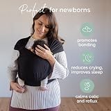 Boba Bliss Pre-Wrapped Baby Wrap Carrier Newborn Sling Black view 2