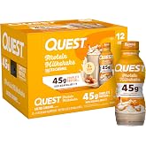 Quest Nutrition Salted Caramel Flavored High Protein Shake, 45g Protein, 2g Sugar, 2g Net Carbs, Ready to Drink, Gluten Free, 12 Count