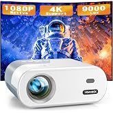 Mini Portable Movie Projector for Home Theater, Outdoor &amp; Gaming | Supports 1080P, Compatible with Windows, TV Stick, Box, HDMI, USB, iOS, Android