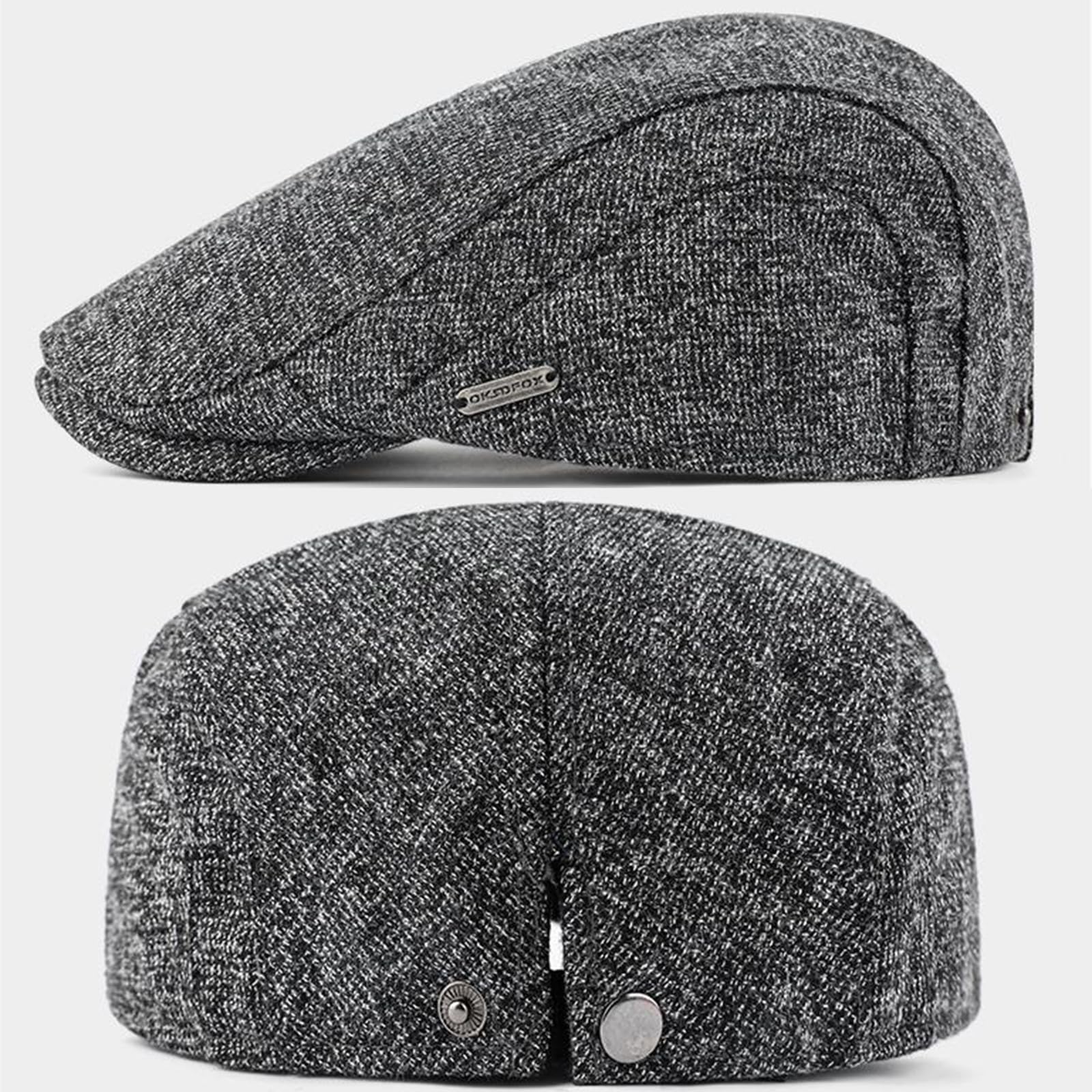 EKMTBJXY Flat Beret Men's Peaked Cap Cotton Beret Newsboy Driving Cabbie Cap Flat Cap