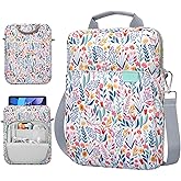 TiMOVO 9-11 Inch Tablet Sleeve Bag with Shoulder Strap for iPad 11-inch A16 2025, iPad 10th Gen. 10.9"/10.2", Galaxy Tab A9+/A11Plus 11", Flowers