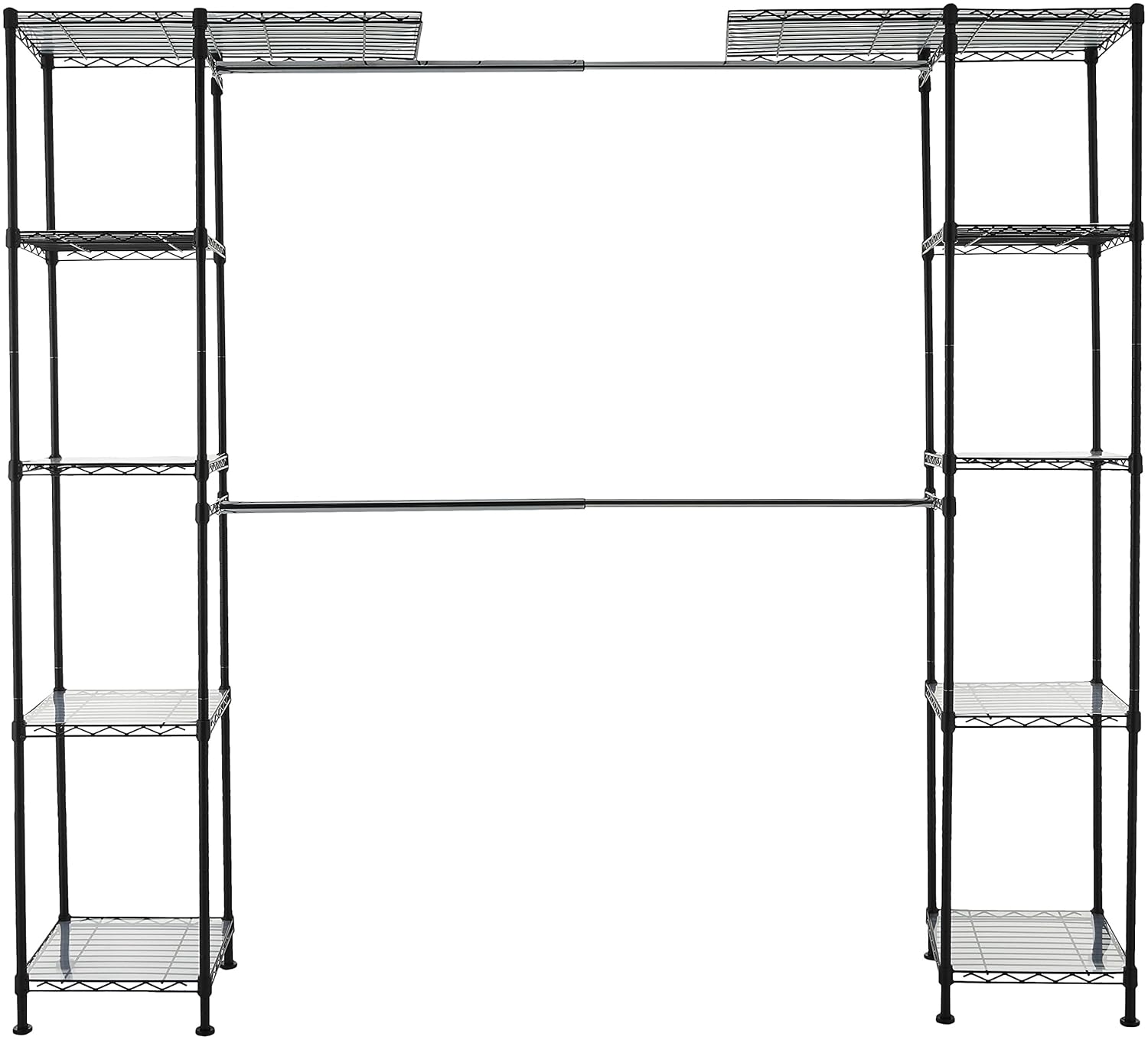 AmazonBasics Sistema Organizador De Armario Extensible Negro