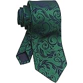 Secdtie 3.15"(8cm) Fashion Striped Ties Mens Plaid Flower Necktie for Wedding