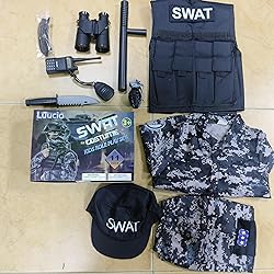 Luucio SWAT Police Costume for Kids, Kids Police