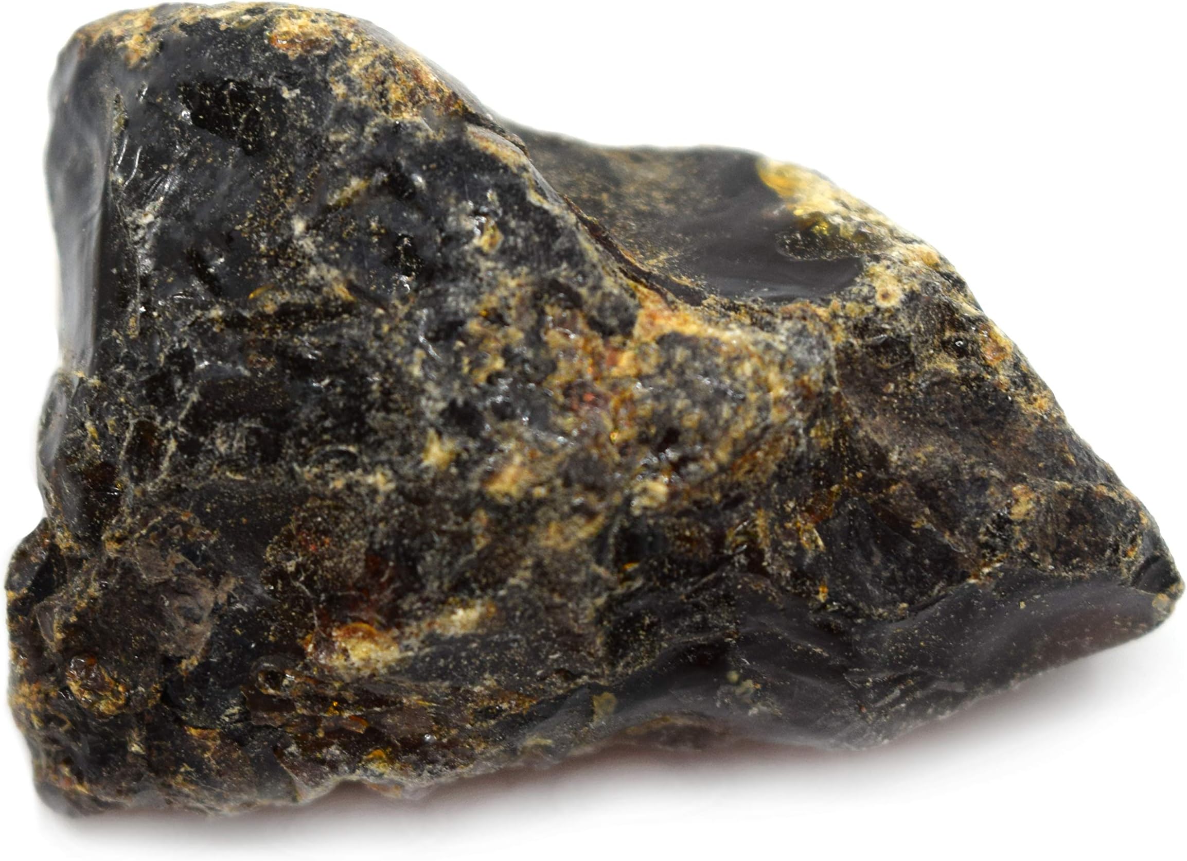 Raw Chiapas Black Amber Stone, 1" Specimen - Unaltered, Natural, Rough - Genuine Mexican Black Amber Specimen - The Artisan Mined Series by hBAR
