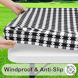 Spotjoy Rectangle Picnic Table Cloth, Waterproof