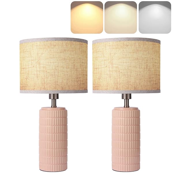MHYFYH SET OF 2 MODERN CERAMIC TABLE LAMPS...