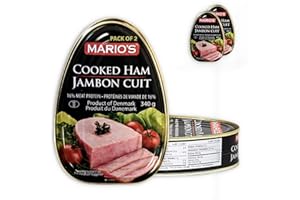 Indulge in the Irresistible Flavor of Mario's Cooked Ham 12 oz in a Can - Premium Quality Canada Delicacy, Perfect for Gourme