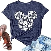 ALUS Magic Kingdom Castle Shirts for Women Short Sleeve Crewneck Funny Graphic Tee Tops