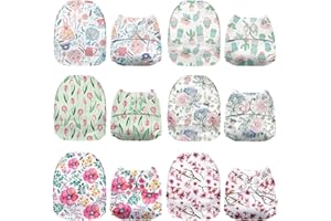 Mama Koala 1.0 Cloth Diapers for Babies, 6 Pack Pocket Shell Only (NO Inserts) - One Size Washable and Reusable Pocket Diapers for Newborns and Toddlers - 160054