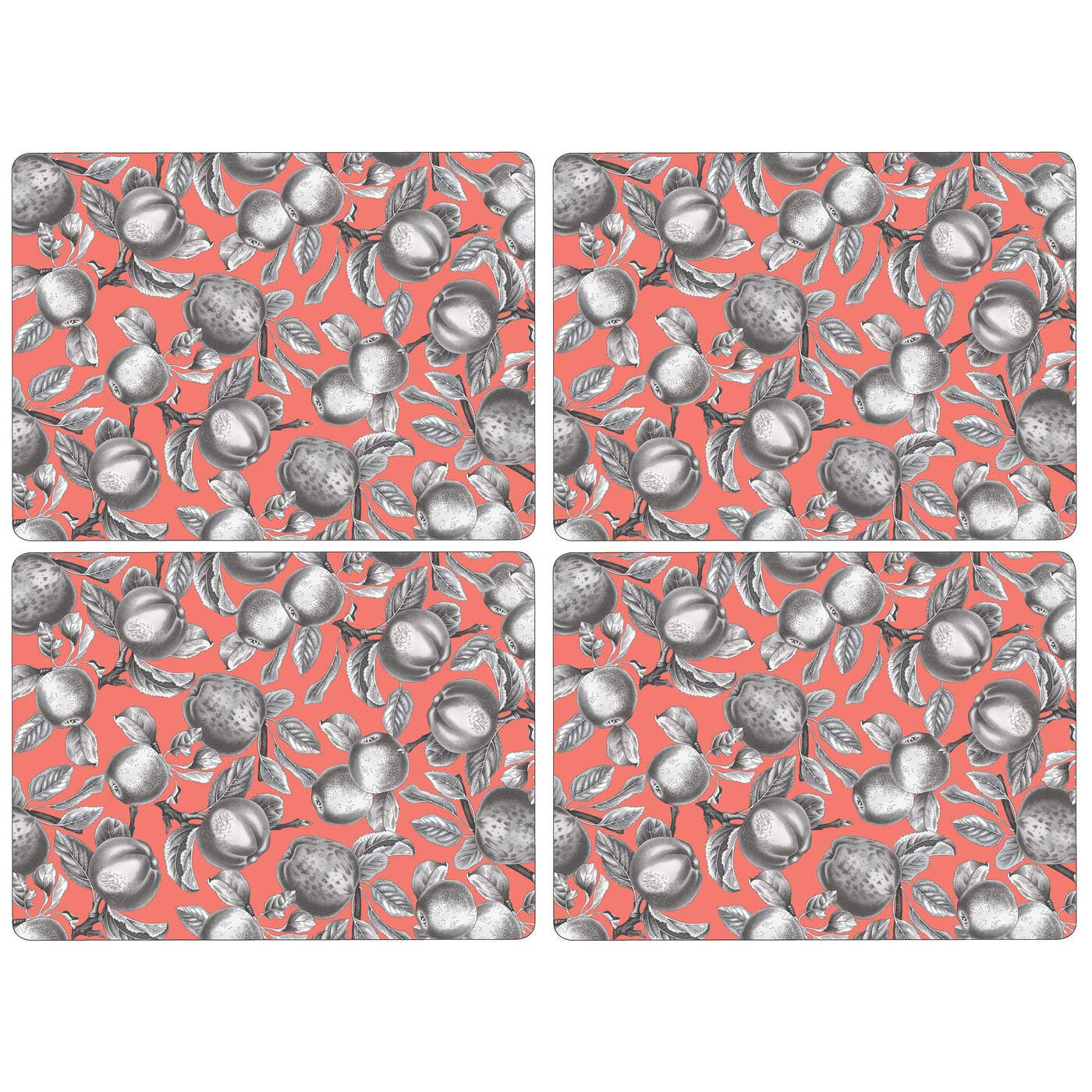 Portmeirion Pomona Coral cork backed Placemats set of 4