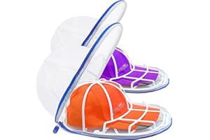 KISYONGUS 2 Pack Hat Washer Cage for Washing Machine, Baseball Cap Washing Cage, Hat Cleaner for Flat and Curved Ball Caps (Sapphire 2pcs)