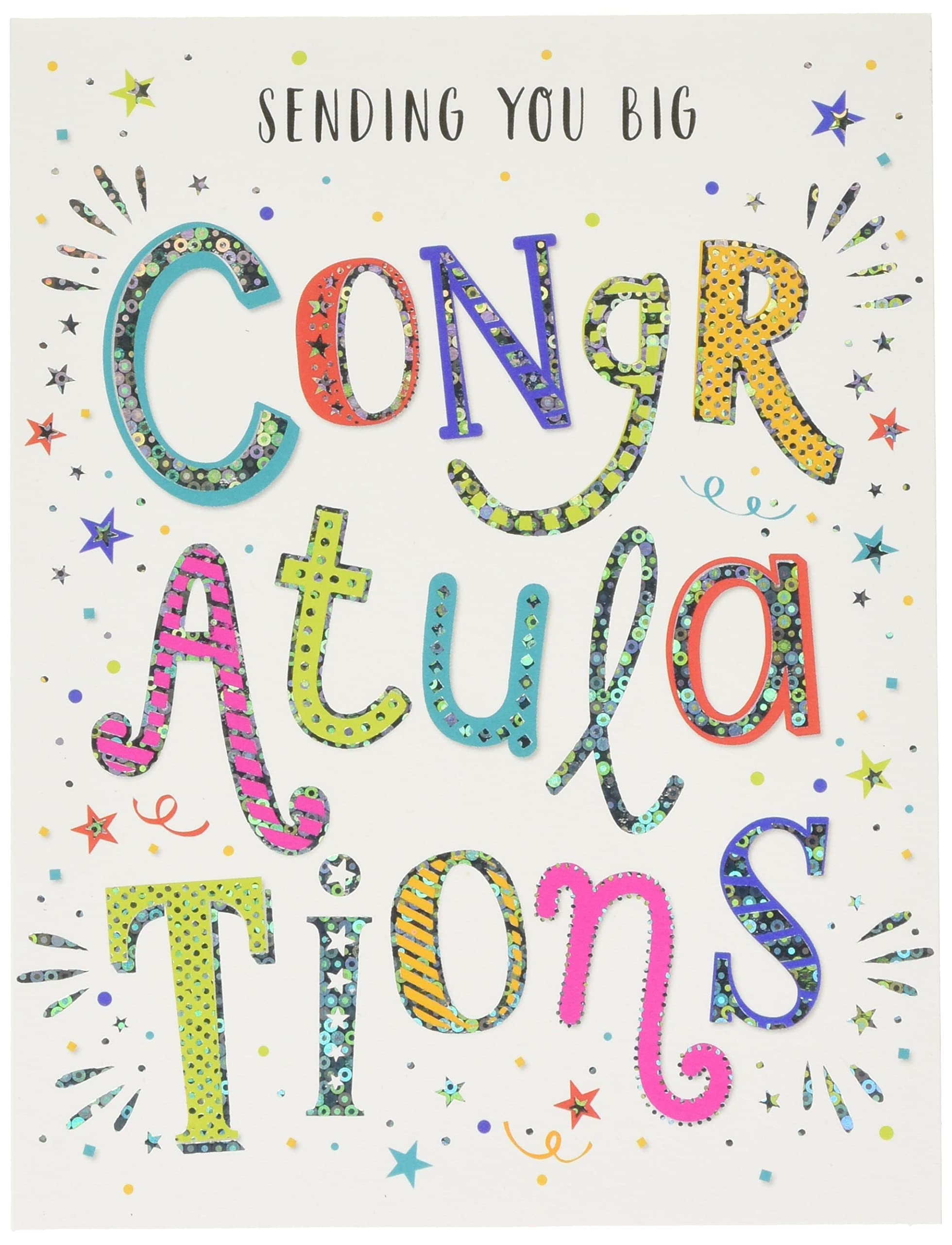 Piccadilly Greetings Modern Congratulations Card - 8 x 6 inches - Regal Publishing