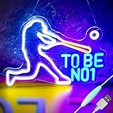 KHK Baseball Neon Led Sign for Bedroom Dimmable Baseball Neon Sign Sport Neon Signs USB Powered for BOY Bedroom,Club Bar,Man Cave,Birthday Party Home College Decor Holiday Gift.