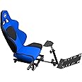 OpenWheeler Advanced Racing Seat Driving Simulator Gaming Chair with Gear Shifter Mount Blue