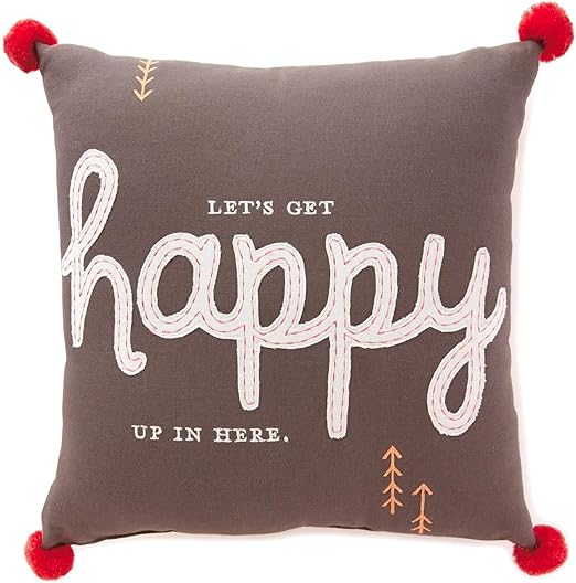 Amazon Com Hallmark Happy Large Decorative Pillow Home Kitchen