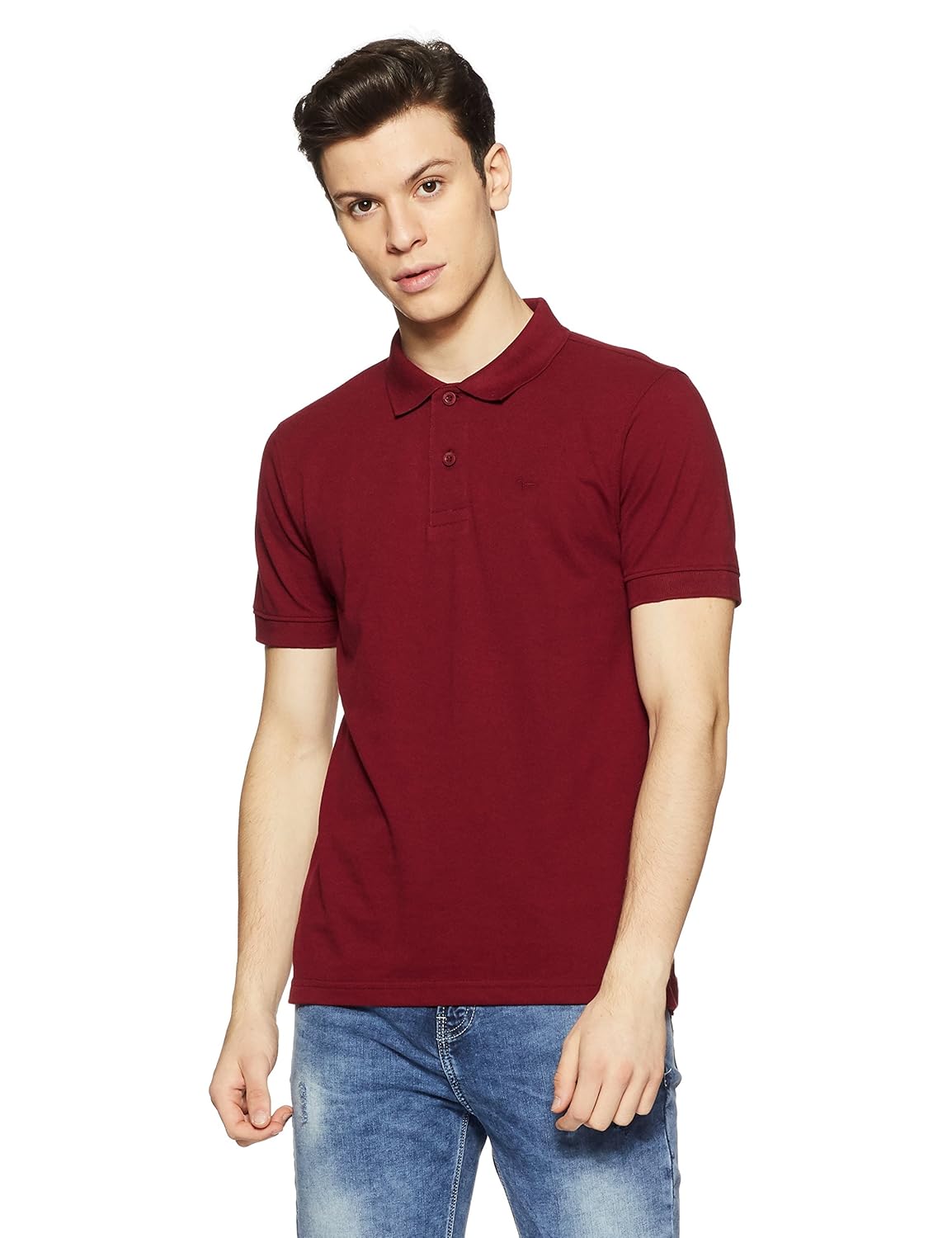 flying machine men's solid regular fit t-shirt