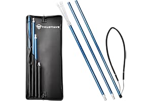 Trubrave – Harpe – Durable Aluminum 3-in-1 Sling Fishing Spear with 5 Prong Stainless Steel Paralyzer Tips and Travel Bag, Skill Levels