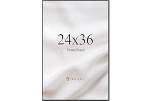 eletecpro 24x36 Poster Frame Black Picture frame with 4 Detachable Strips Large Gallery Wall Decor Hang Horizontally and Vertically for Art Movie Poster