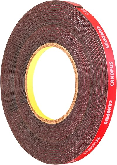 CANOPUS Double Sided Tape 5mm x 15m Waterproof Heavy Duty Dark Gray