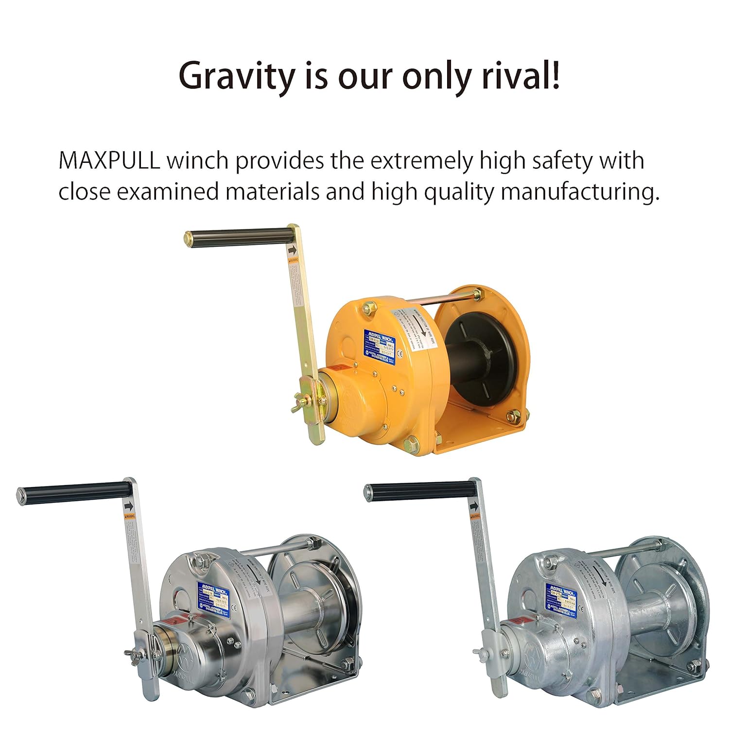 Maxpull Steel Capstan Drum Spur Gear Heavy Duty Pulling Hand Manual