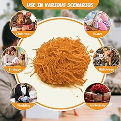 2LB Light Orange Crinkle Cut Paper Shred