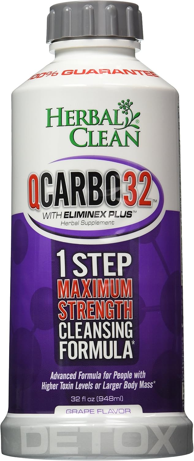Herbal Clean QCarbo32 Fast Cleansing Drink Grape Flavor 32 Ounce