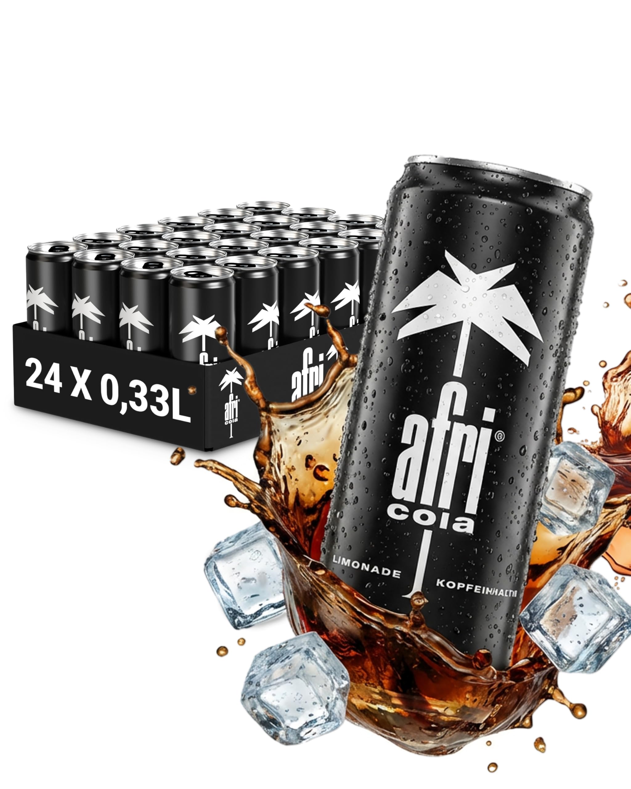 afri cola – Cola-Drink 24 x 330 ml in der Dose – Kultgetränk mit Zucker & vollem afri-Geschmack – Koffeinhaltige Cola-Limonade mit intensivem, einzigartigem Geschmack in praktischen Getränkedosen