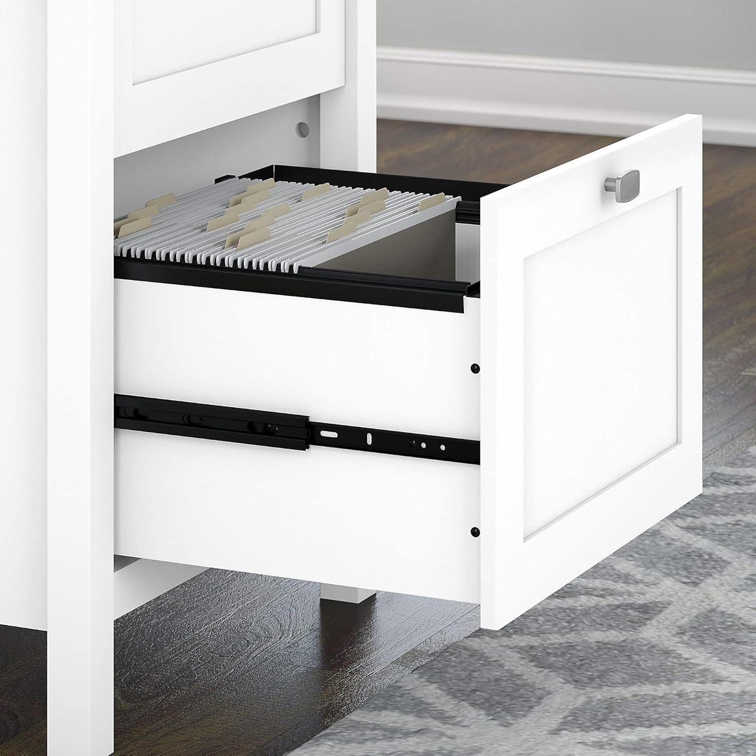 Bush Furniture Broadview 2 Drawer File Cabinet in Pure White: Furniture & Decor
