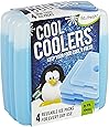 Fit & Fresh Cool Coolers Slim Reusable Ice Packs for Lunch Boxes, Lunch Bags and Coolers, Set of 4, Blue